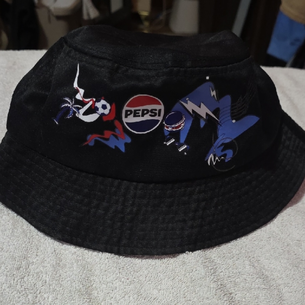 Pepsi Black Hat with Vibrant Graphics